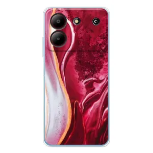 Чохол для ZTE Блейд А54 - з принтом (Дизайнерські) (AlphaPrint) (Мрамор червоний)
