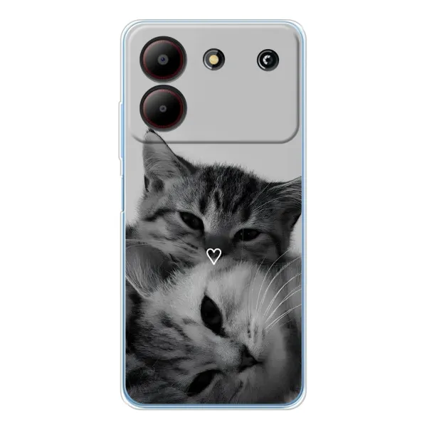 Чехол с принтом «Пара котов» для ZTE Blade A54 Чехол с принтом «Пара котов» для ZTE Blade A54
