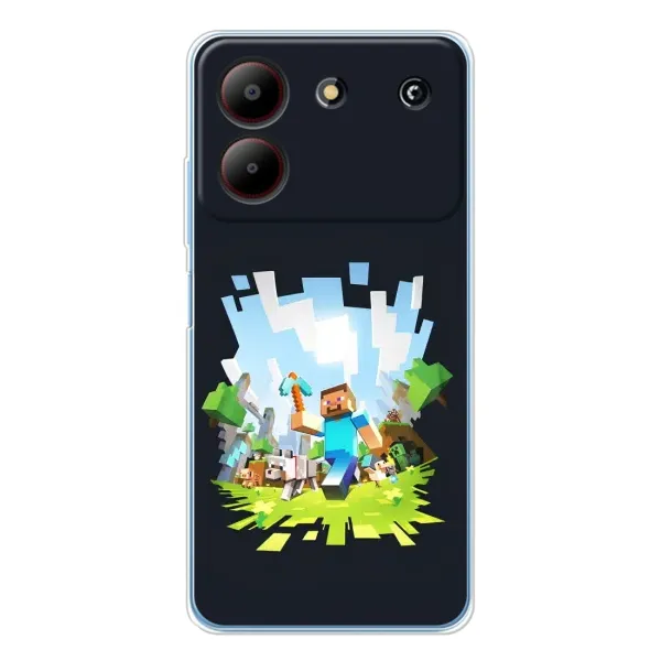 Чехол с принтом «персонажи Minecraft» для ZTE Blade A54