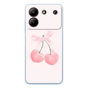 Чехол с розовым рисунком для ZTE Blade A54 (Розовые вишни)