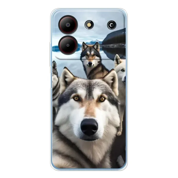 Чехол с принтом «Селфи ХАски» для ZTE Blade A54 Чехол с принтом «Селфи ХАски» для ZTE Blade A54