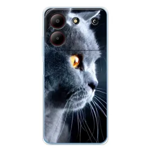 Чехлы с Котиками для ZTE Blade A54 (VPrint) (Серый Кот)
