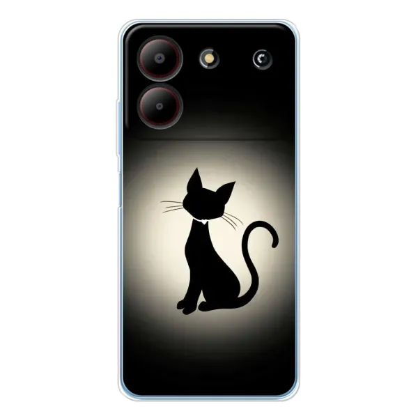 Чехол с принтом «Силуэт котика» для ZTE Blade A54 Чехол с принтом «Силуэт котика» для ZTE Blade A54