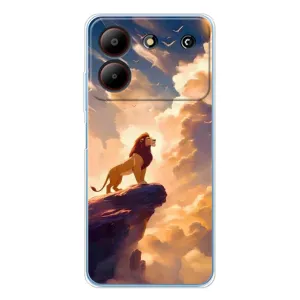 Чохол Король лев на ZTE Блейд А54 (Сімба на скелі)