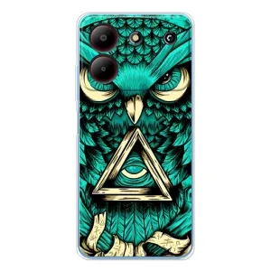 Чехол с птицами на ZTE Blade A54 (VPrint) (Сова с глазом)