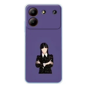 Чохли Венсдей на ZTE Blade A54 Уенсдей (AlphaPrint) (Венздей у чорному)