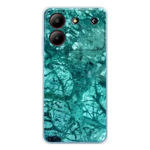 Мраморный чехол на ZTE Blade A54 (VPrint) (Зеленый мрамор)