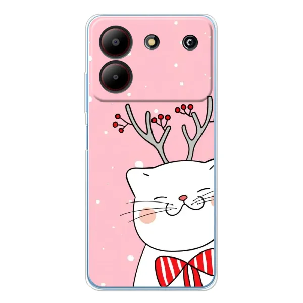 Чохол з принтом «Зимовий кіт» для ZTE Blade A54
