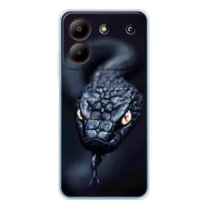 Чехол с принтом «Черная змея» для ZTE Blade A54