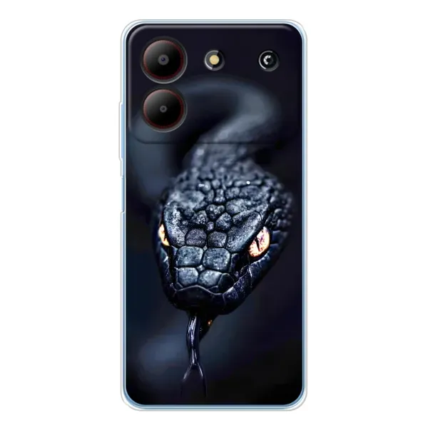 Чехол с принтом «Черная змея» для ZTE Blade A54