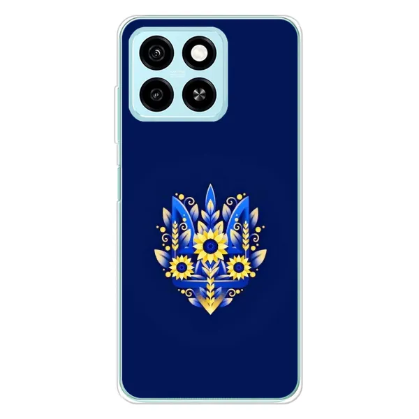 Чехол с принтом «Цветочный Герб» для ZTE Blade A55