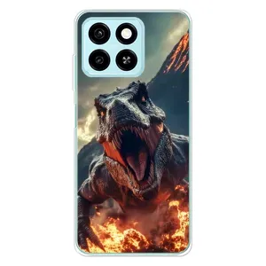 Чохол з картинкою 'Хижаки' для ZTE Blade A55 (Вогняний динозавр)