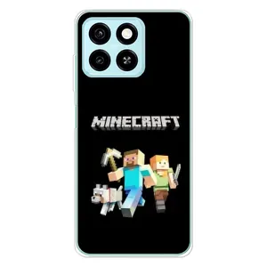 Чехол Майнкрафт на ZTE Blade A55 (AlphaPrint) Minecraft (герои Minecraft)