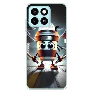 Чехол с мемом Тралалело тралала на ZTE Blade A55 (Капучино асасино)