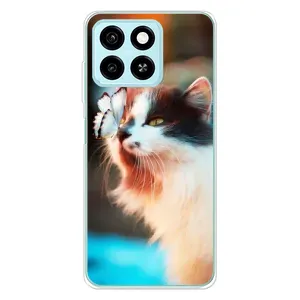 Чехол на Блейд А55 с Котами (VPrint) (Котик с бабочкой)