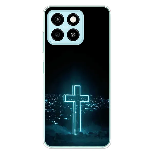 Чехол с принтом «Крест и город» для ZTE Blade A55 Чехол с принтом «Крест и город» для ZTE Blade A55