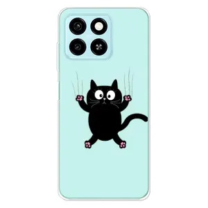 Чехол с принтом для ZTE Blade A55 (AlphaPrint) Модные коты (Падающий кот)
