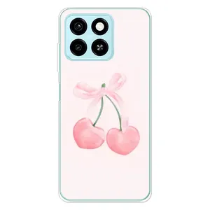 Чехол с розовым рисунком для ZTE Blade A55 (Розовые вишни)