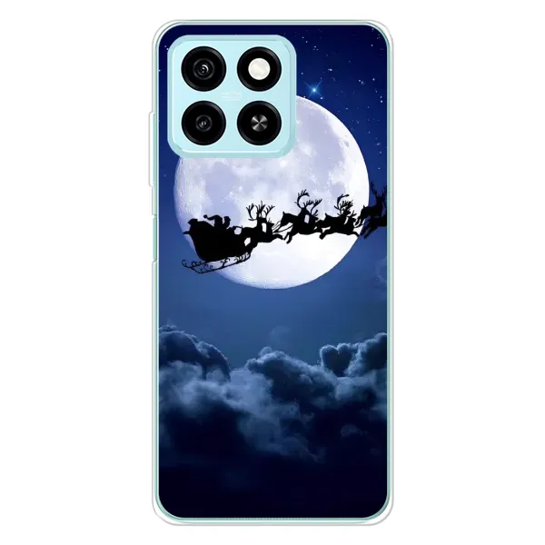 Чехол с принтом «Санта - луна» для ZTE Blade A55