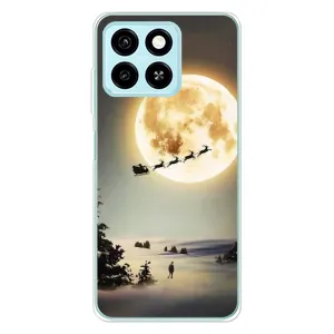 Новорічні, Святкові Чохли для ZTE Blade A55 - 2024 год (Санта на місяці)