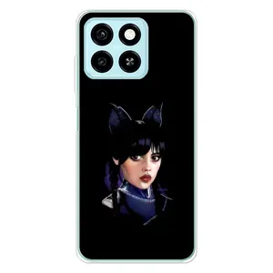 Чохли Венсдей на ZTE Blade A55 Уенсдей (AlphaPrint) (серйозна Венздей)