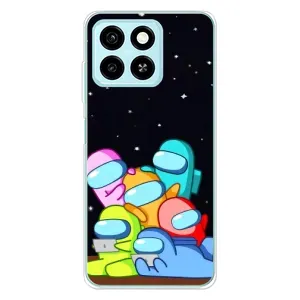 Чехол Амонг Ас для ZTE Blade A55 (AlphaPrint) (Скины в космосе)