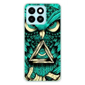 Чехол с птицами на ZTE Blade A55 (VPrint) (Сова с глазом)
