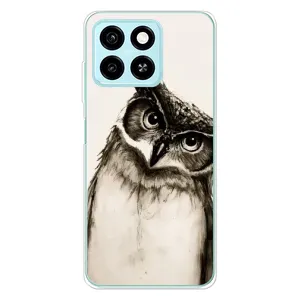 Чехол с птицами на ZTE Blade A55 (VPrint) (Сова)