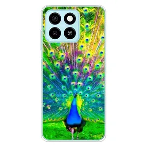 Чехол с птицами на ZTE Blade A55 (VPrint) (Яркий Павлин)