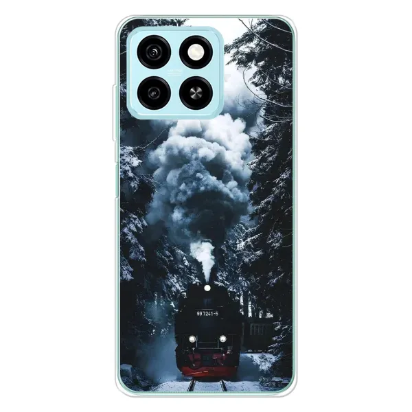 Чехол с принтом «Зимний поезд» для ZTE Blade A55