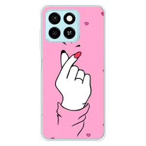 Чехол с принтом для ZTE Blade A55 (AlphaPrint - Знак сердечка) (Знак Love)