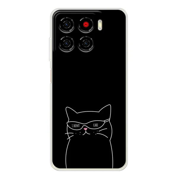 Чохол з принтом «Байдужий кіт» для ZTE Blade A56