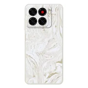 Мраморный чехол на ZTE Blade A56 (VPrint) (Белый мрамор)
