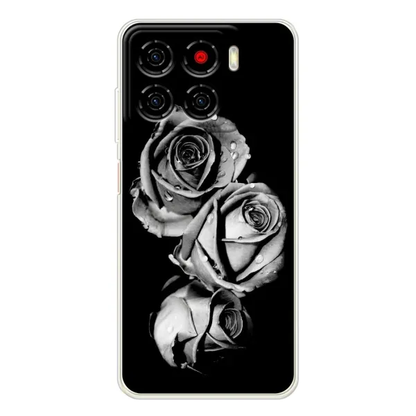 Чехол с принтом «Черная роза» для ZTE Blade A56