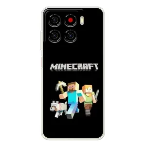 Чехол Майнкрафт на ZTE Blade A56 (AlphaPrint) Minecraft (герои Minecraft)