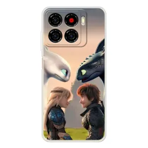 Чехол как приручить дракона на ZTE Blade A56 (Иккинг и Астрид)