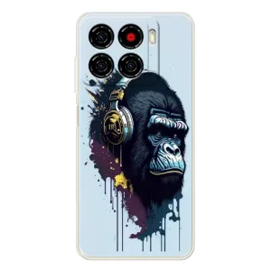Чехол с Обезьянами ZTE Blade A56 - (AlphaPrint) (Горилла в наушниках)