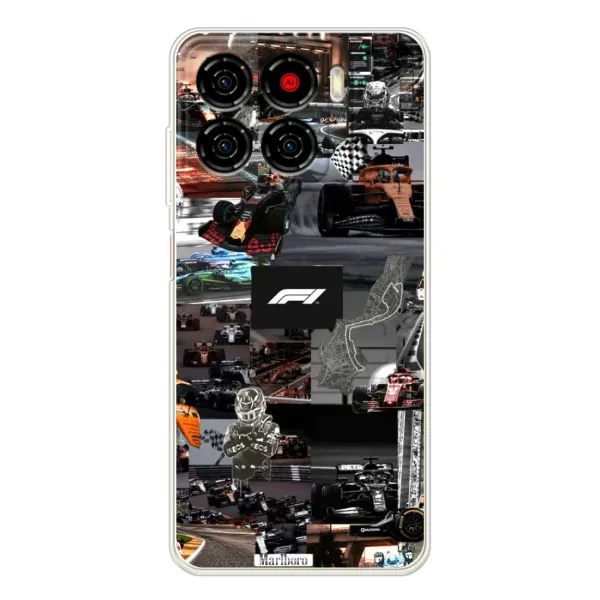Чохол з принтом «Гоночний колаж Ф1» для ZTE Blade A56