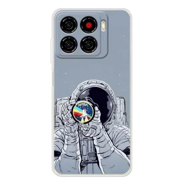 Чохол з принтом «Космонавт фото» для ZTE Blade A56