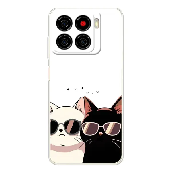 Чохол з принтом «Коти в окулярах» для ZTE Blade A56
