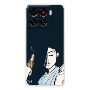Чехол с печатью для ZTE Blade A56 - (Мода) (AlphaPrint) (Красивая девочка)