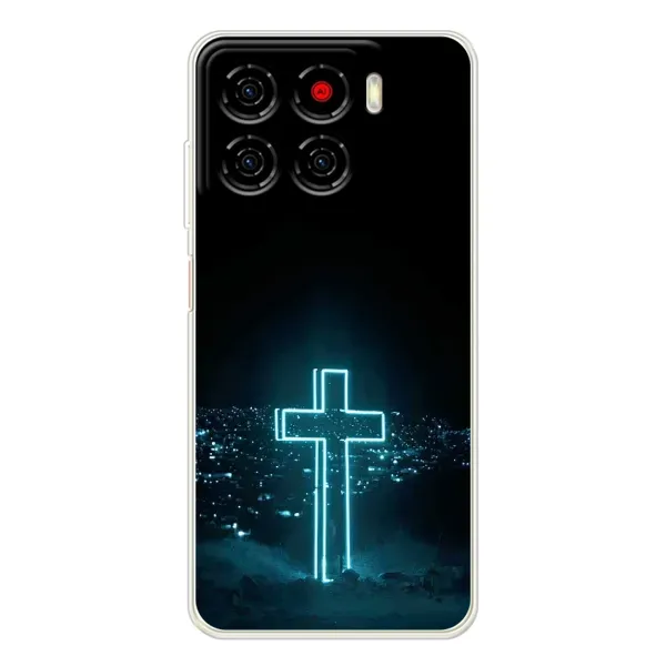 Чехол с принтом «Крест и город» для ZTE Blade A56 Чехол с принтом «Крест и город» для ZTE Blade A56