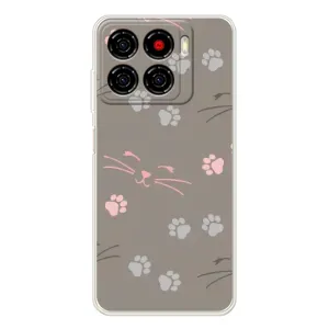 Чехол с рисунком кот на ZTE Blade A56 (Лапы и усы)