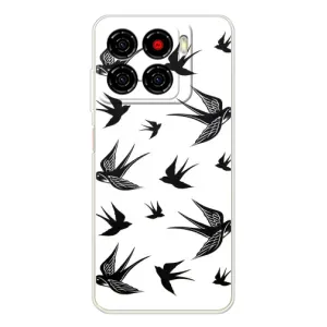 Чехол с птицами на ZTE Blade A56 (VPrint) (Ласточки)