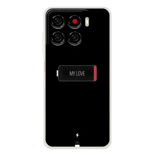 Чехол с принтом «Love battery» для ZTE Blade A56