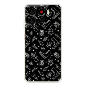 Новогодние, Праздничные Чехлы для ZTE Blade A56 - 2024 год (Новогодний фон)