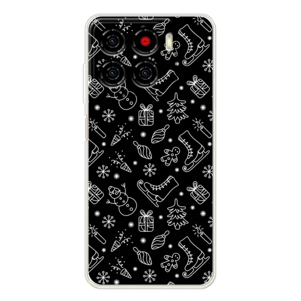 Чехол с принтом «Новогодний фон» для ZTE Blade A56 Чехол с принтом «Новогодний фон» для ZTE Blade A56