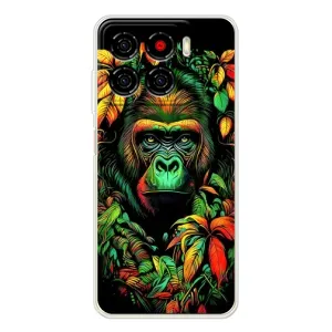 Чехол с Обезьянами ZTE Blade A56 - (AlphaPrint) (Обезьяна в тропиках)