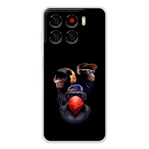 Чехол с Обезьянами ZTE Blade A56 - (AlphaPrint) (Три обезьяны)