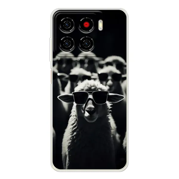 Чехол с принтом «Овечка в очках» для ZTE Blade A56